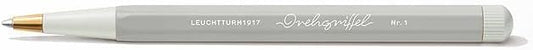 LEUCHTTURM1917 - Drehgriffel Writing Pen (Light Grey) - Gel Pen with Black Ink Included