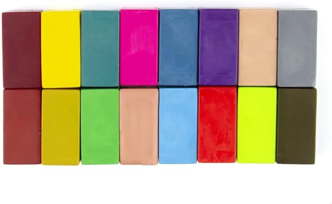 Azafran Non Toxic Organic Block Crayons 16 Colors for Toddlers - Plant Based, Natural Hypoallergenic Jumbo Crayons in Crayon Box, Non Greasy, Food Grade Colors, Paraffin free, 4.23 oz (120 Gram)