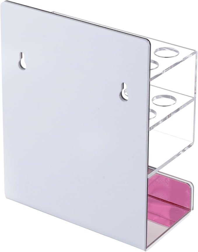 MyGift Dry Erase Marker Holder 10 Slots Whiteboard Marker Holder For Wall Dry Erase Eraser Holder Wall Mount Rose Pink