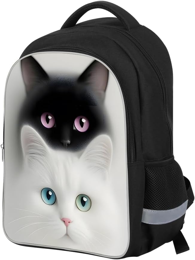 Kids Backpack, 3D Reflective Cartoon, 600D Polyester & Dual Zippers, 17" Bookbag with Ergonomic Design for boys & girls age 6-18, Shark Space Style for school Children Kids