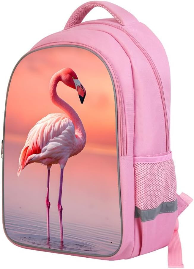 Kids Backpack, 3D Reflective Cartoon, 600D Polyester & Dual Zippers, 17" Bookbag with Ergonomic Design for boys & girls age 6-18, Rugby Space Style for school Children Kids