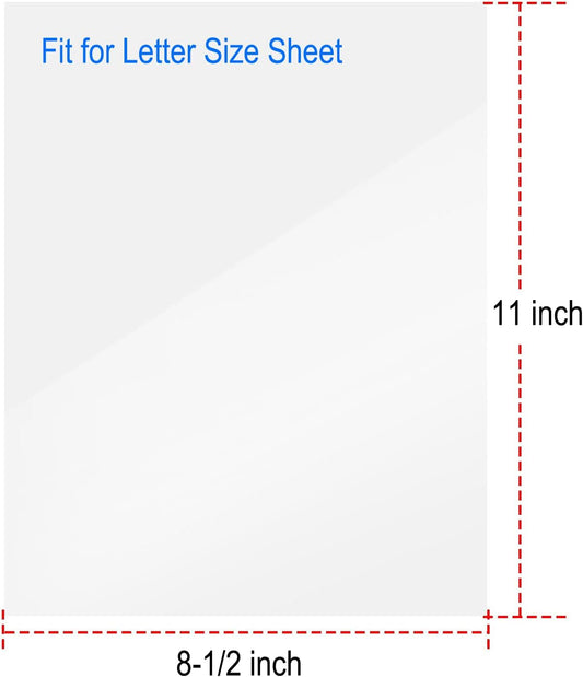 Rayson Clear Binding Cover - 7 mil Polypropylene, 8-1/2 × 11 inches, Durable Un-Punched Plastic Presentation Covers, 100-Pack (PP2100C)