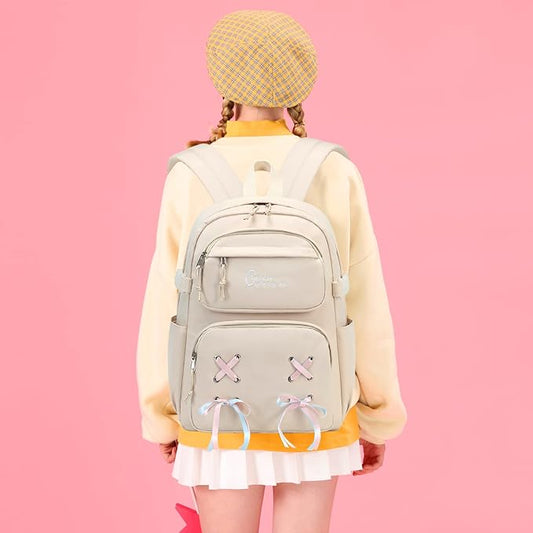 Casual School Bookbag Travel Backpack for Teen Girls