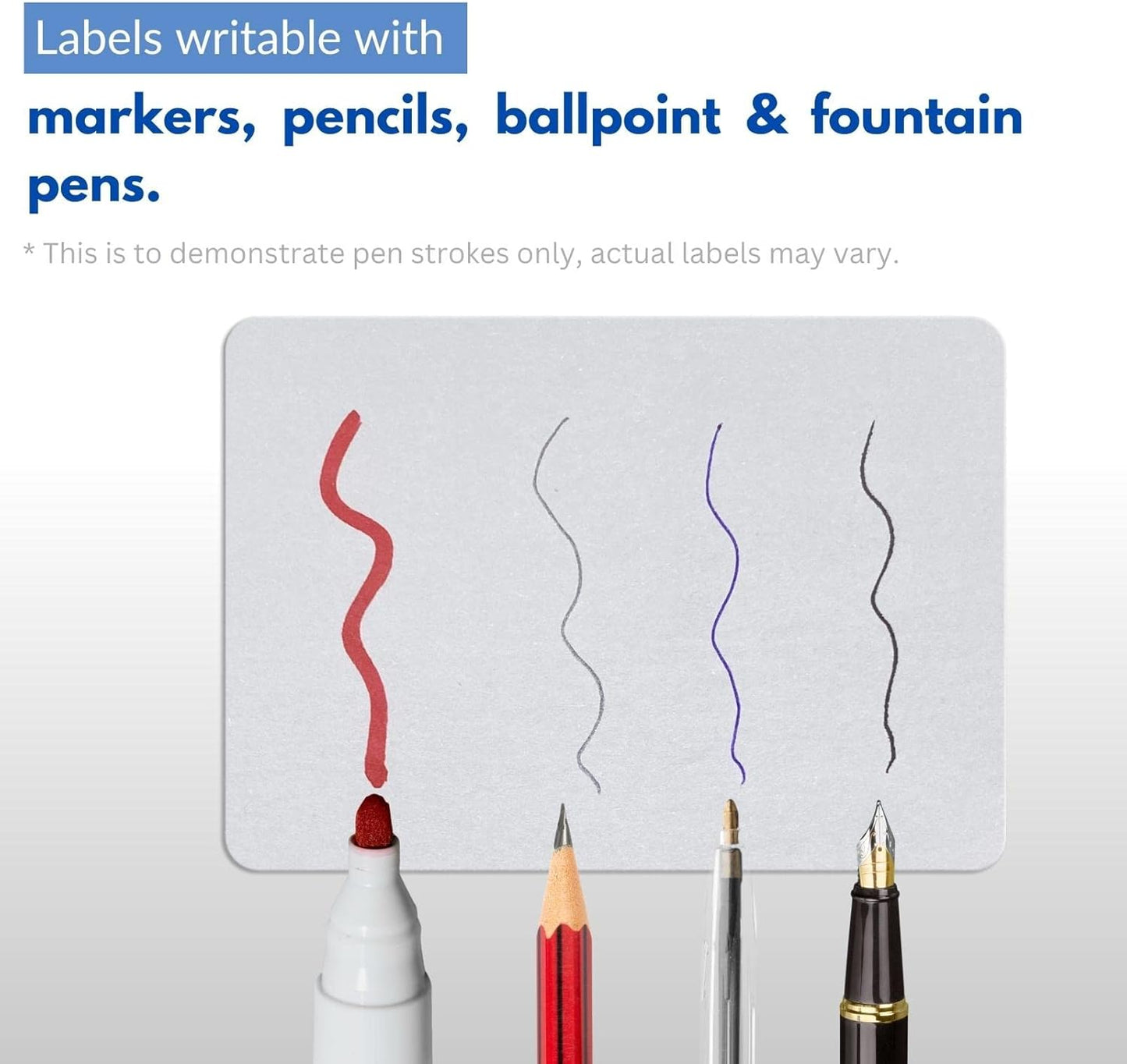 dealzEpic - Self-Adhesive Writable Blank Paper Label Stickers - 8x20mm