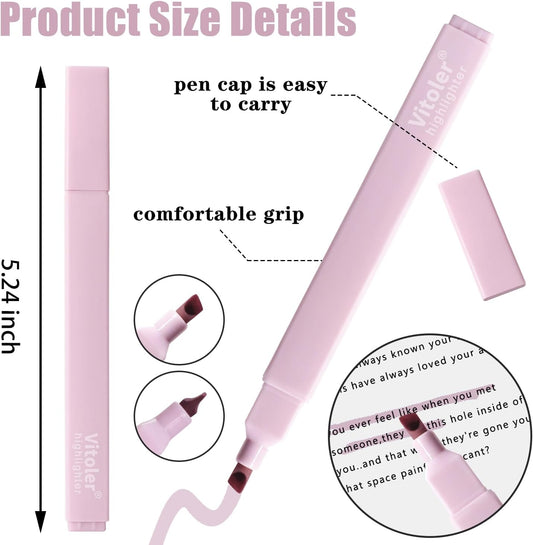 Pastel Highlighters,8pcs Bible Highlighters with Chisel Tip,Cute Markers Highlighter No Bleed,Bible High Lighters Assorted Colors for School Journaling