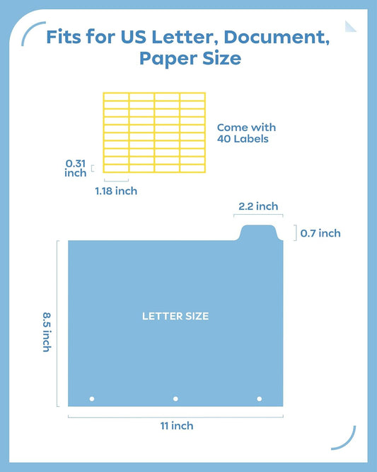 8 Tab Binder Dividers for 3 Ring Binder, 2 Set/16 Count, Thicken, Write & Erase Reusable Waterproof Plastic Binders for School & Office Files, Extra 40 Labels