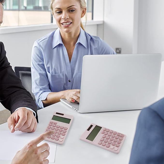 Pink Calculator,Calculator Small,Back to School Gifts for Students,School Supplies Essentials Mini Calculators Cute Solar 4 Function Calculators Basic Calculato for Home Office Supplies