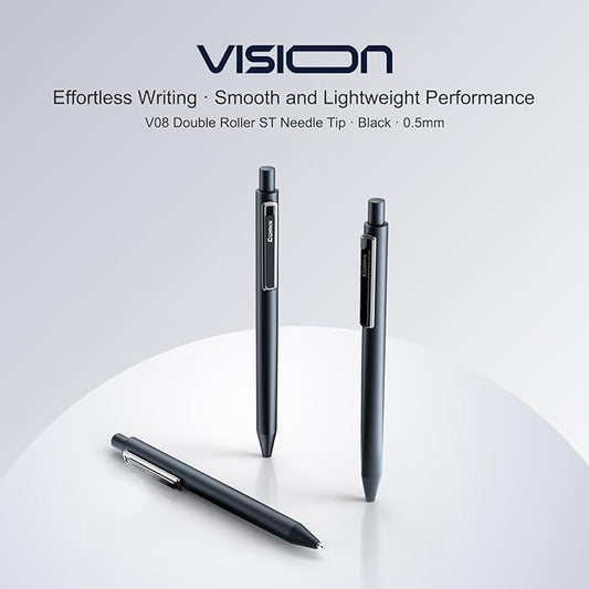 Comix Gel pens,10 Pack,Dual Ball Nib,Fine Point 0.5 mm,Black Quick Dry Ink, Low Center of Gravity Counterweight Signing Pen,Ideal for Smooth Writing