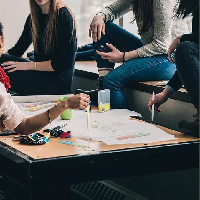 ELANE 5 Pcs Colorful Gel Pens,0.5mm Fine Point Quick Dry Black Ink Pen for Journaling Note Taking Writing, High-End Series Pens for Gifts for Doctor Nurse Teacher Students(morandi gradient)