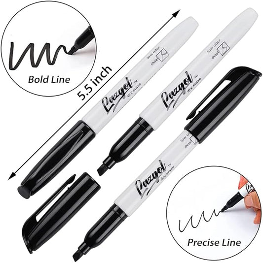 Dry Erase Markers Bulk, 96 Pack Black Dry Erase Markers Chisel Tip, Low Odor Whiteboard Markers for School, Office Supplies, Perfect for Writing on White Board, Mirror,Calender