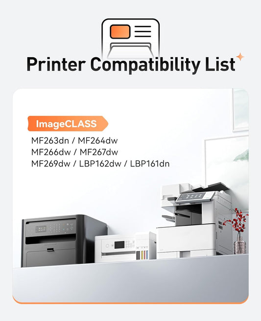 051H Toner Cartridge 2-Pack High Yield with Chip Replacement for Canon 051H 051 CRG-051H Toner Compatible with Canon imageCLASS MF263dn MF264dw MF266dw MF267dw MF269dw LBP162dw LBP161dn Printer Black