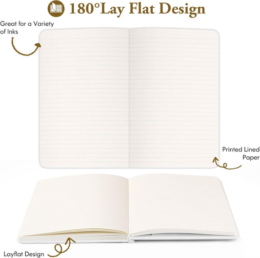 Huhuhero Notebook Journals, Ruled Journal for Writing, Premium Thick Paper Lined Hardcover Notebooks Bulk for Office School Note Taking College School Supplies 5"×8.25" (10, Teal)