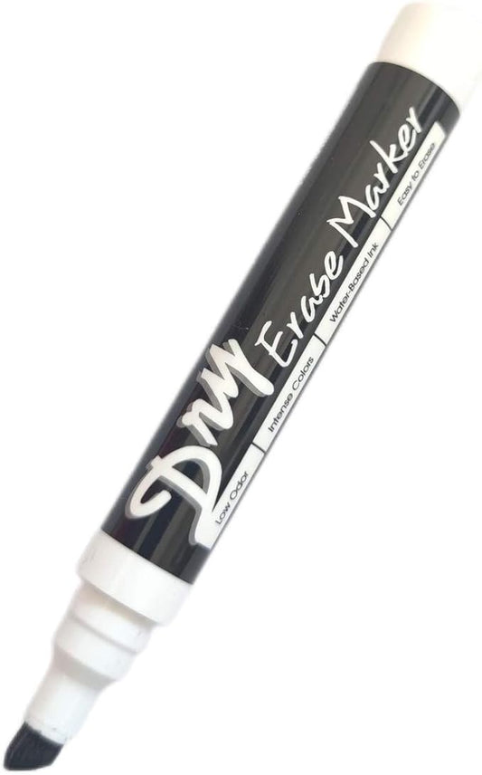 Volcanics Black Dry Erase Markers Low Odor Chisel Tip Whiteboard Markers Pack of 10