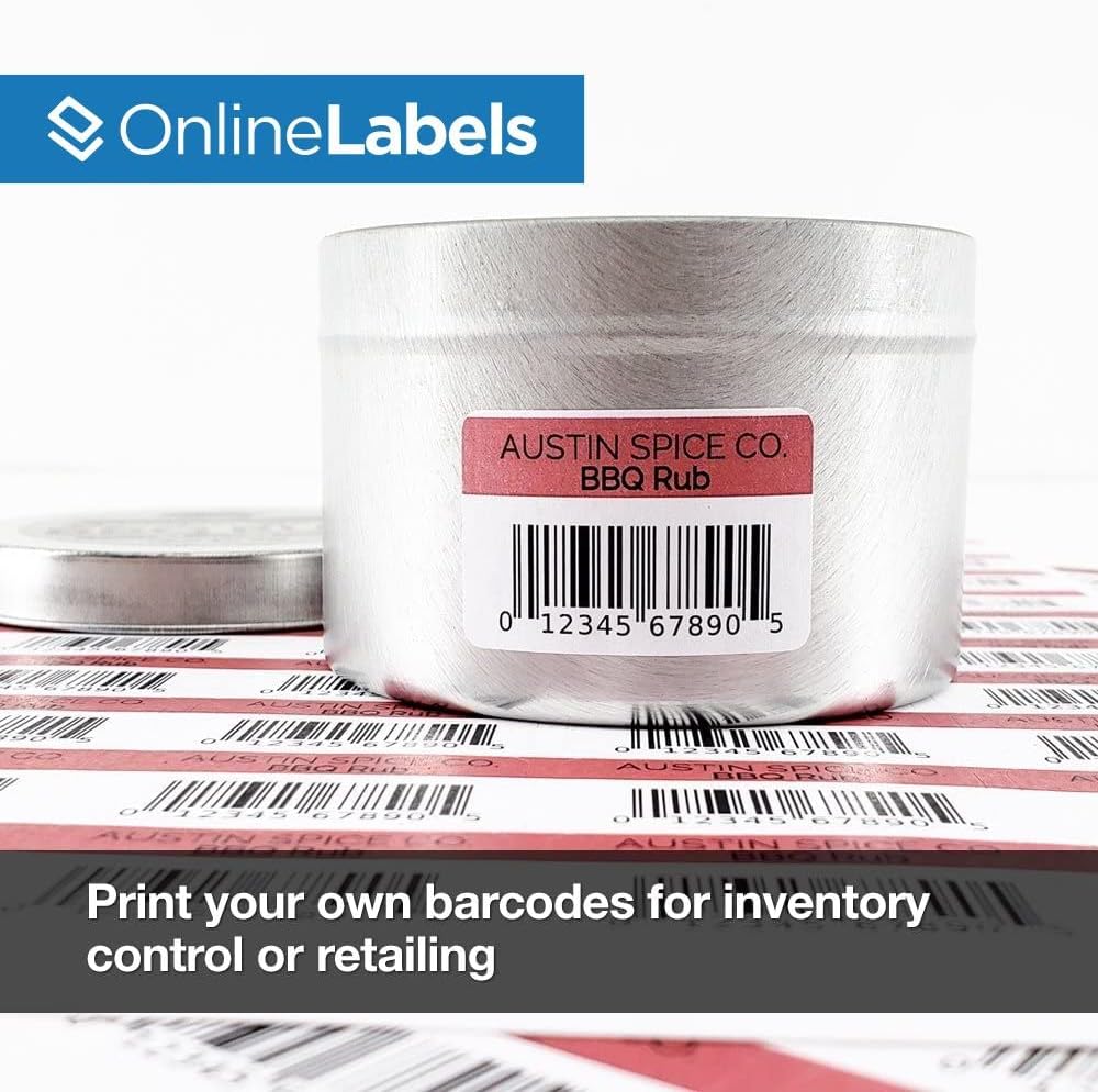 2 x 1 Rectangle Barcode Labels - Pack of 4,000 Labels, 100 Sheets - Inkjet/Laser Printer - Online Labels