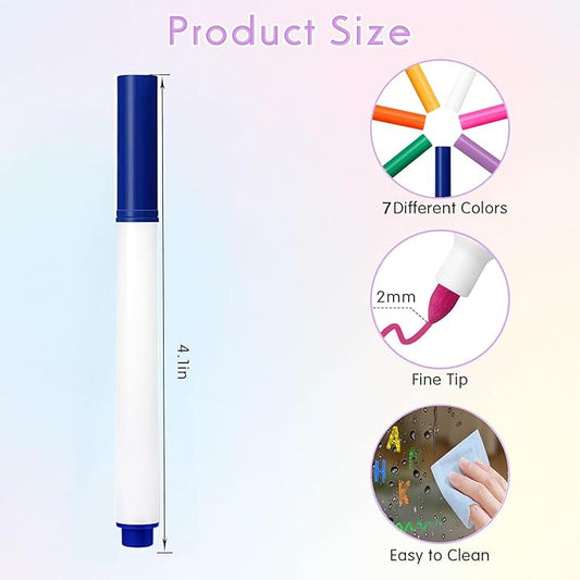 14 Pcs 4.1 Inch 7 Colors Mini Neon Dry Erase Markers, Acrylic Board Color Neon Markers Pens for LED Drawing Message Writing Note Board with Colors