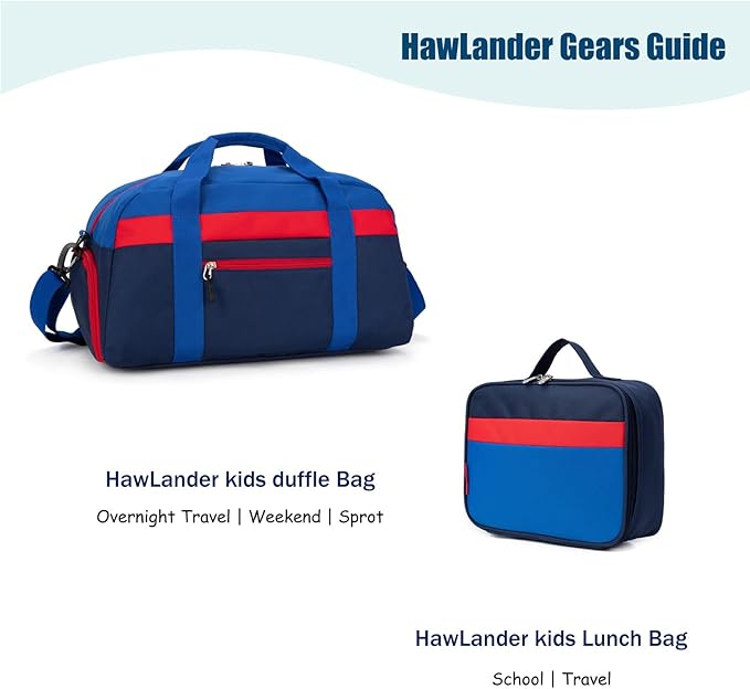 HawLander Little Kids Backpack for Boys Toddler School Bag Fits 3 to 6 years old, 15 inch, Navy Blue