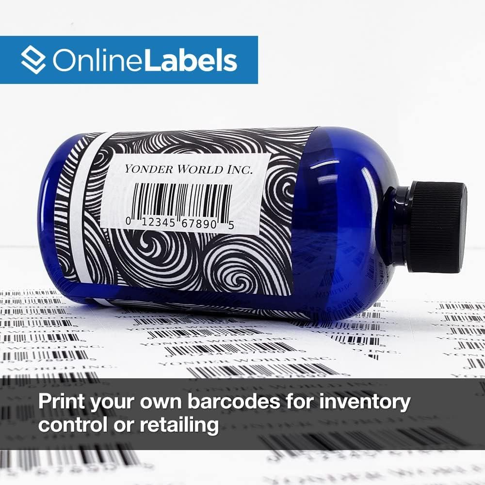 1.5 x 1 Rectangle Barcode Labels - Pack of 50,000 Labels, 1,000 Sheets - Inkjet/Laser Printer - Online Labels