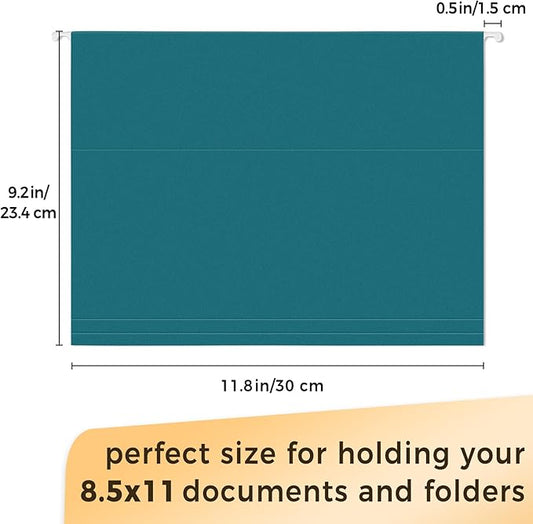 SUNEE Hanging File Folders Vintage Colors, 25 Pack Letter Size File Folders with 1/5-cut Tabs, Stay Organized for Your Home and Office Bulk File and Documents