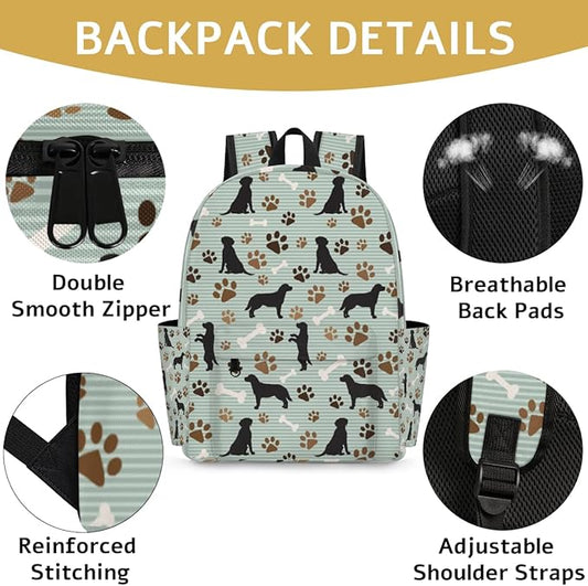 Cute Dog Puppy Kids Backpack for Boys Girls Paw Print Preschool Toddler Backpack Kindergarten Nursery Bookbag Travel Children Lightweight School Bag