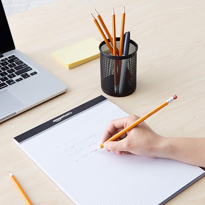 Amazon Basics Woodcased Classroom 2 Pencils with Erasers, Pre-sharpened, HB Lead, Value Pack of 30 count, Orange