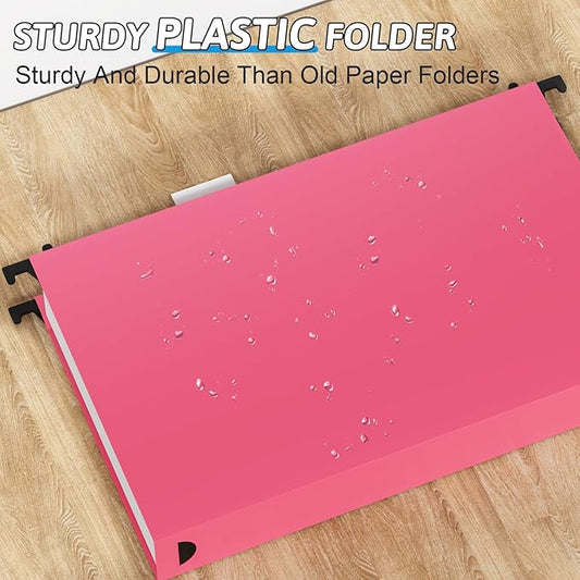 Extra Capacity Legal Size Plastic Hanging File Folders,Heavy Duty 2 Inch Expansion,12 Pack Reinforced Expanding Legal Hanging Folders,Legal Filing Cabinet Folders for Bulky Files,Assorted Color