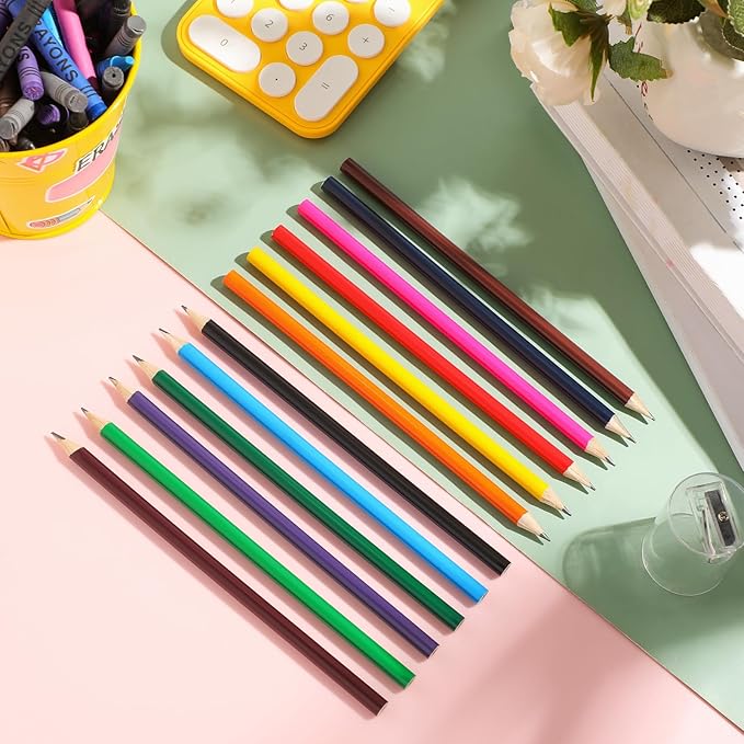 12 Pack 144pcs #2 HB Pencils Bulk in Tube with Sharpener Assorted Colors Wood-cased Pre-sharpened Pencils for Kids Student Back to School Supplies Classroom Prize Party Favor Gifts (6 Color)