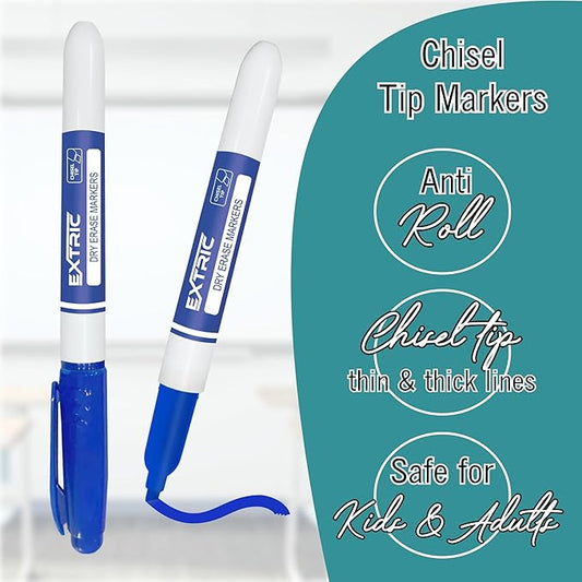 Blue Dry Erase Markers, 36 Count Whiteboard Markers Chisel Tip, Bulk Classroom White Board Marker Dry Erase, Low Odor Chisel Tip Erasable Markers