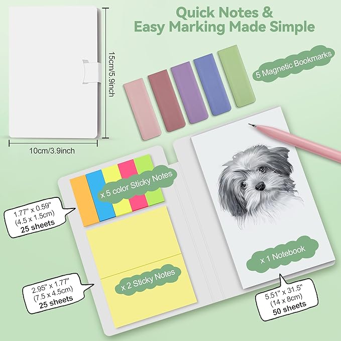 61 PCS Aesthetic School Supplies with Cute Pencil Case, Pastel Highlighters, Gel & Erasable Pens, Mechanical Pencils, Refills, Complete Essentials Stationery Kit for Students (Green)