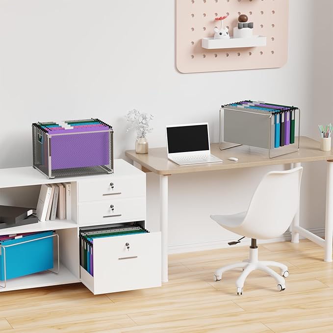 Plastic Legal Size Hanging File Folders,Heavy Duty 1 Inch Expansion with Adjustable Tabs,12 Pack Reinforced Legal Expandable Hanging Folders,Filing Cabinet Folder for Bulky Files-Colorfu