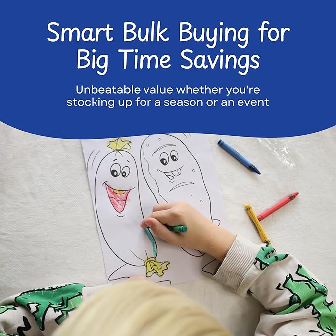 CrayonKing 720 Sets of 3-Packs in Cello (2,160 Bulk Crayons) – Restaurants, Classrooms, Parties & Events – Kid-Safe, Pre-Packaged, Assorted Colors Non-Toxic Crayons