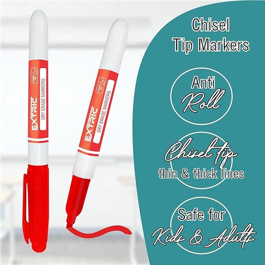 Red Dry Erase Markers, 36 Count Whiteboard Markers Chisel Tip, Bulk Classroom White Board Marker Dry Erase, Low Odor Chisel Tip Erasable Markers