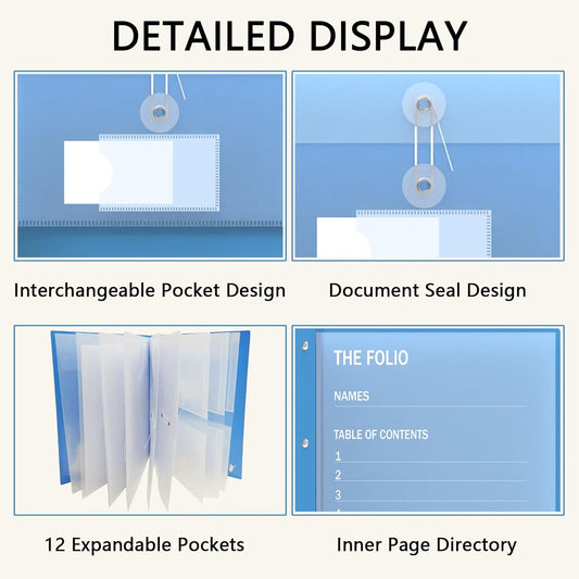 The Family Life Binder: an Expanding Accordion File Organizer with 12 Pockets for Passports, Certificates & Social Security Cards | Acid-Free, Rip-Proof Document Holder for Home, Office, School