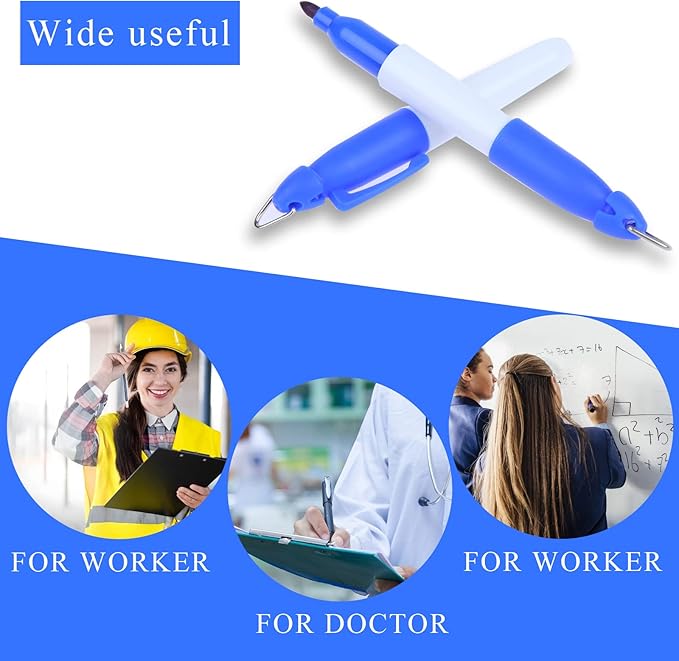 50 Pcs Mini Permanent Markers with Cap Clips Golf Ball Marker Pen Dry Erase Markers with Triangle Hook Golf Keychain Clips for Badge Colorful Ink Pens for Office School Outdoor Activities,Fine Point