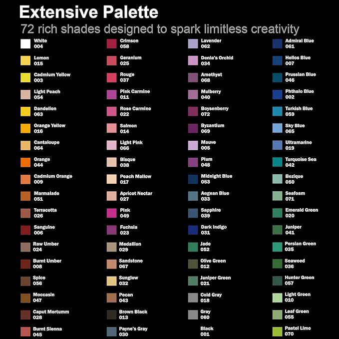 Colored Pencils for Adult Coloring Books, 72 Color Pencil Set, Soft Core Color Pencils for Adult Coloring Book, Coloring Pencils for Adults - Drawing, Sketching, Blending & Shading-Art Supplies.