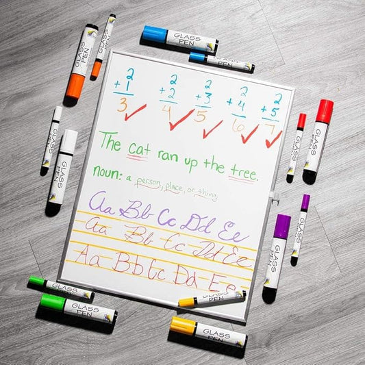 Glass Pen Window Marker: Liquid Chalk Pens for Glass, Whiteboard Markers with Washable Paint - Graduation, Car Windows, Mirror Pen, Storefront, Wedding, Parade, Party & Holiday (5 Pens - Fine Tip)