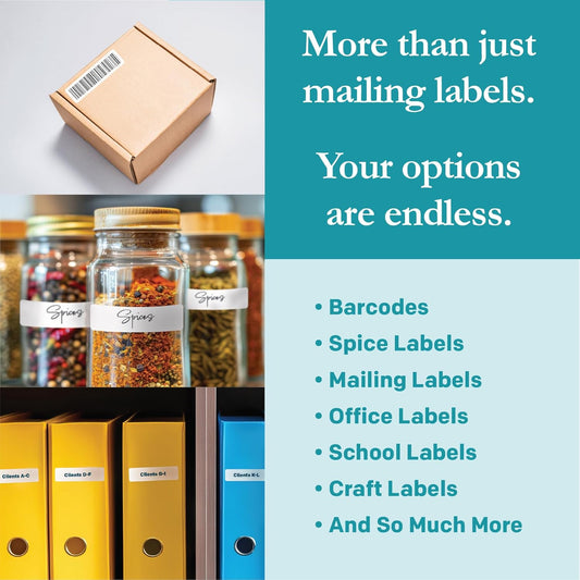 Premium Label Supply White Sticker Return Address Labels – 1.75" x .5" – Laser/Inkjet Compatible – (80 per Sheet), 500 Sheets – 40,000 Total Adhesive Labels