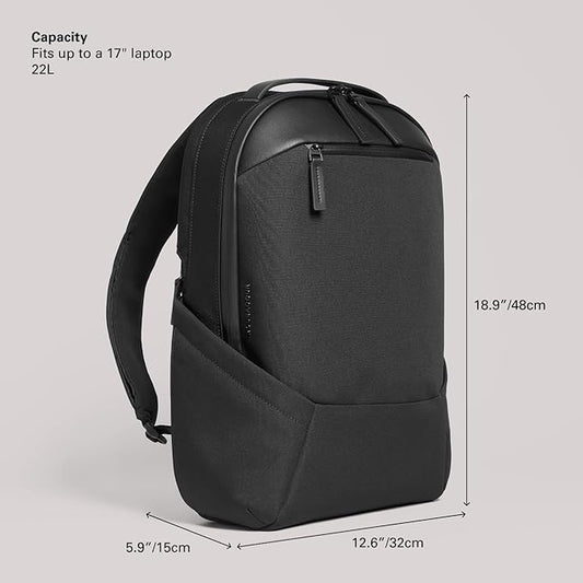 Troubadour Apex 3.0-22L Premium Laptop Backpack - Ergonomic & Water Resistant - Designed for Work and Travel - Black