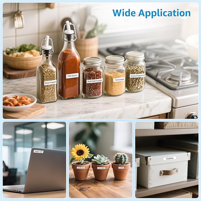 Replacement for Brother P Touch Label Maker Tape TZe-231 TZe231 TZe TZ Tape 12mm 1/2 Inch P Touch Label Make Refills, Black on White Use for Brother Label Maker PT-2040 PTD210 PTD400AD (4)