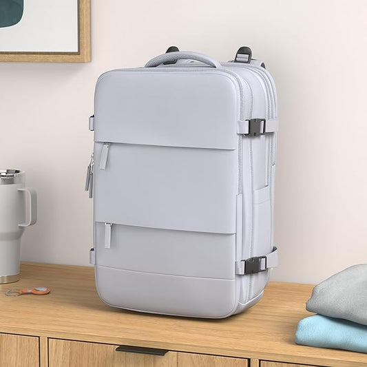 Expandable Backpack For Traveling On Airplane Carry On Backpack Flight Approved Personal Item Travel Backpack For Women Men Airline Approved Gym Bag With Shoe Compartment Travel Weekender Bag