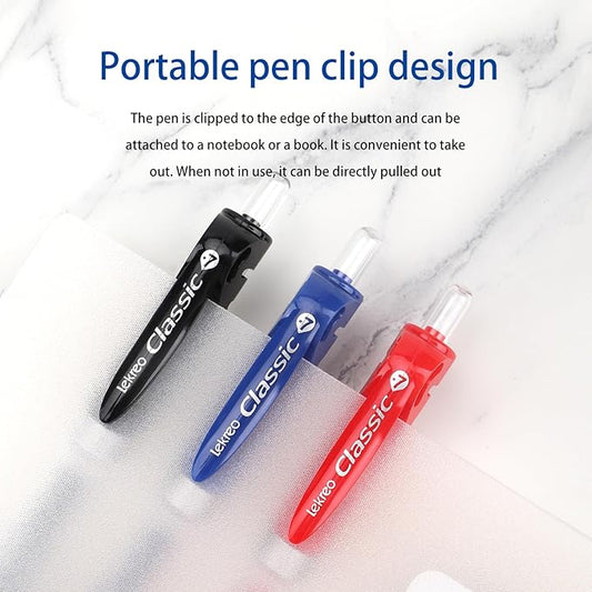 Classic Retractable Gel Roller Pens, 0.7mm Fine Point, Red Ink (Red - 12 Packs)