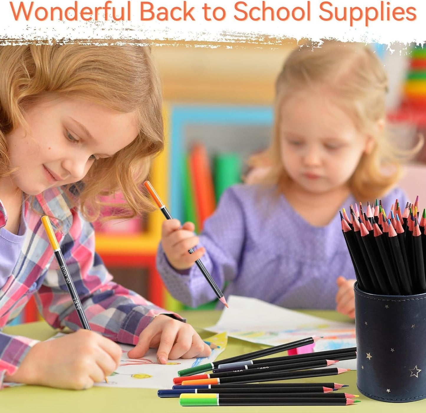 S & E TEACHER'S EDITION Colored Pencils 240Pcs, Pre-sharpened Super Soft Core Lead, Kid's Colored pencils,In Drawing Pencils, Woodcase Lead, Bulk Back to School Supplies