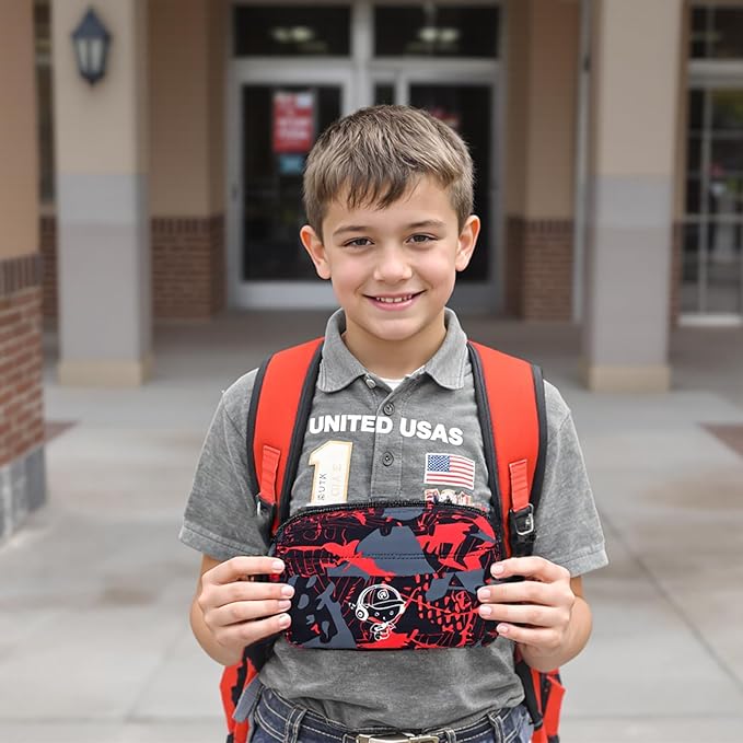 Bluboon Large Capacity Pencil Case Pen Pouch for School Supplies, Teens, Girls, Boys, Women & Men, Durable Multi-Purpose Organizer (Graffiti Red)