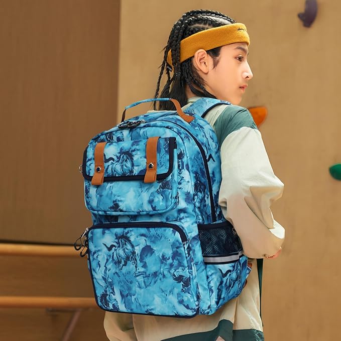 Kids Backpack - Lightweight 15” Backpack in Fun Prints for School, Travel, & Daycare, Ideal for Ages 4+, Roomy Interior, Durable & Water-Resistant Fabric, Back to School Book Bags