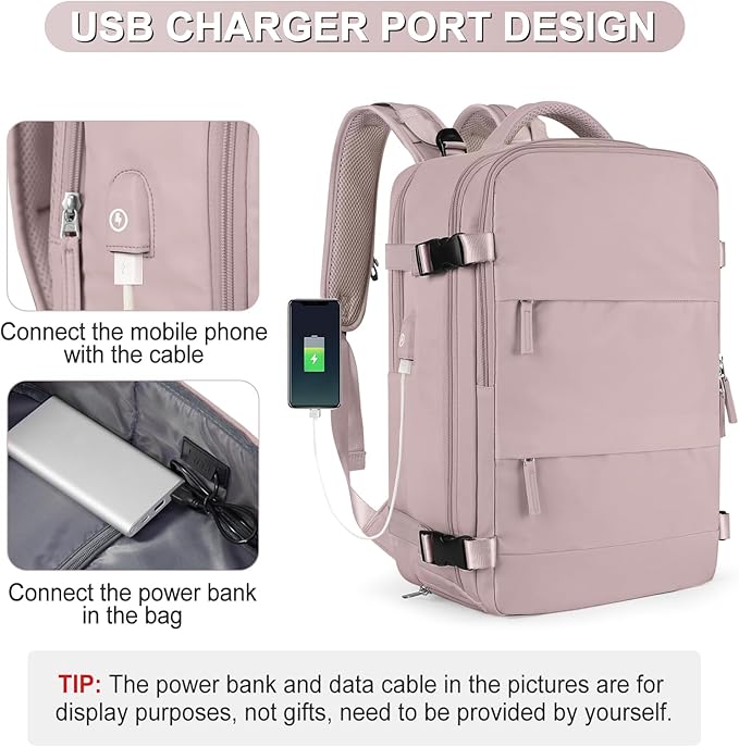 Large Travel Backpack For Women Men Airline Approved Carry On Backpack Flight Approved Waterproof Sports Backpack Casual Daypack Hiking Backpack