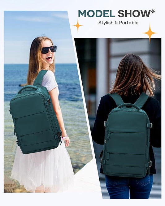 coofay Travel Backpack Carry on Flight Approved Mochila De Viaje Carry on Backpack for Airplanes Spirit Airlines Personal Item Bag 18x14x8 Inches Travel Bag Traveling Backpack for Women Men