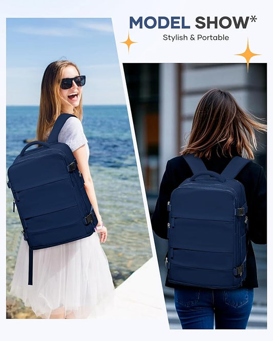 Travel Backpack Carry On Backpack Personal Item Travel Bag Mochila De Viaje Carry On Backpack For Airplanes Traveling Backpack For Women Gym Backpacks College Backpacks Sapphire Blue