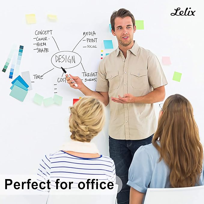 Lelix Dry Erase Markers, 42 Pack 14 Black+14 Blue+14Red Dry Erase Markers Chisel Tip,Dry Erase Markers Bulk,Whiteboard Markers for School, Office Supplies,Perfect for White Board, Mirror,Calender