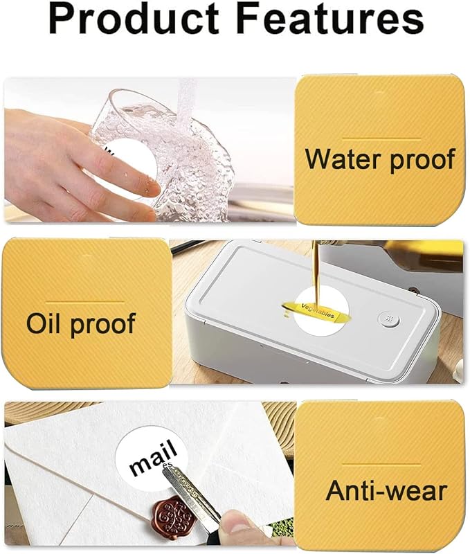 1.18×1.18 Round Thermal Labels for T50M/M110/M108/M220/M260 Label Makers, Self-Adhesive Stickers Thermal Printer Labels for DIY Logo Design, Thanks Card, 200PCS/Roll 30mmx 30mm, White