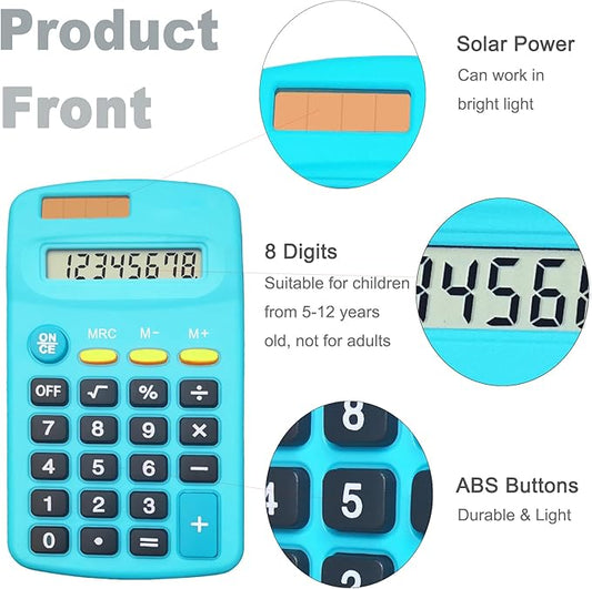 Basic Calculator Dual Power 8 Digit Desktop Calculator (B, Set of 30)