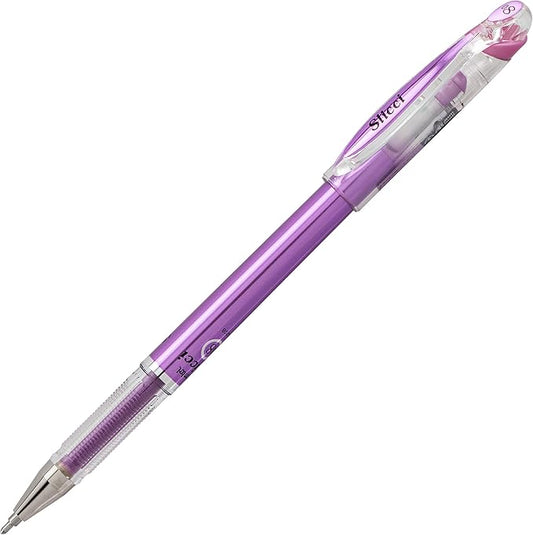Pentel Arts Slicci Metallic 0.8 mm Needle Tip Gel Pen, Metallic Violet Ink, 1 Pack (BG208BPMV)